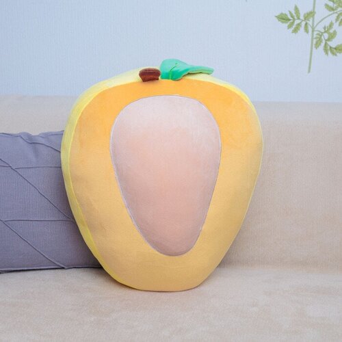Большая мягкая игрушка подушка манго - антистресс 53 см