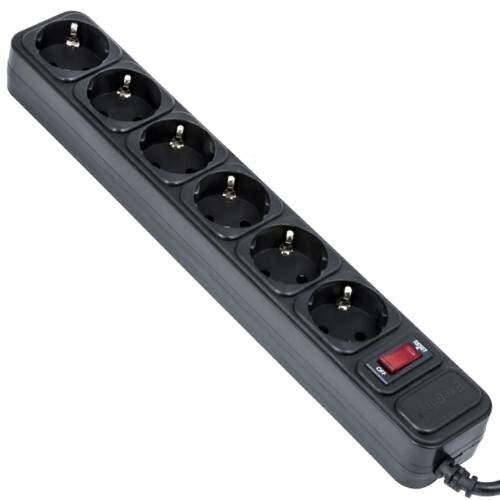 Сетевой фильтр ExeGate SP-6-1,8, 6 розеток, 1,8 м, Black - фото №2