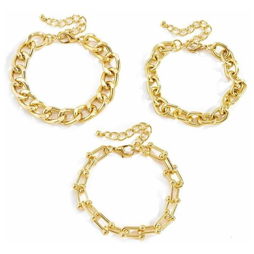 фото Браслет под золото, 3 шт premium jewelry