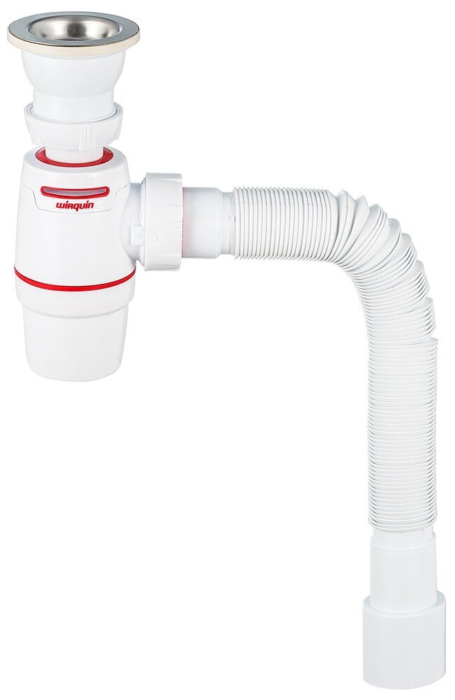 Сифон Wirquin "Neo Air" с выпуском 1 1/2"х40 мм, гофротруба 800 мм 30987083
