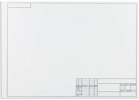 Папка для черчения большая А3, 297х420 мм, 10 л, 160 г/м2, рамка с горизонтальным штампом, пифагор, 129228