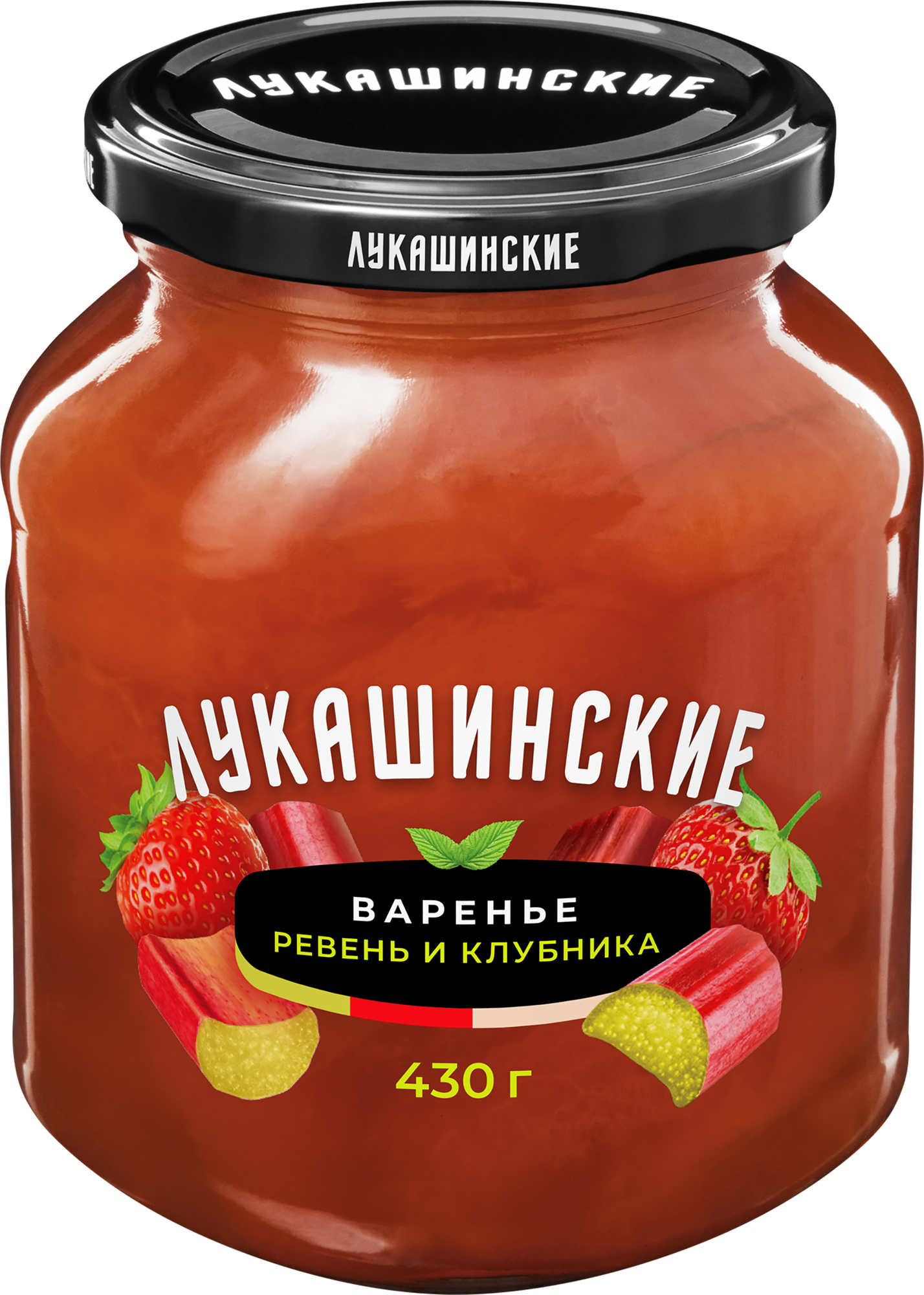 Варенье "Лукашинские" ревень и клубника 0,430 - фото №4
