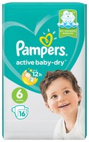 Pampers подгузники Active Baby-Dry 6 (13-18 кг) 16 шт.