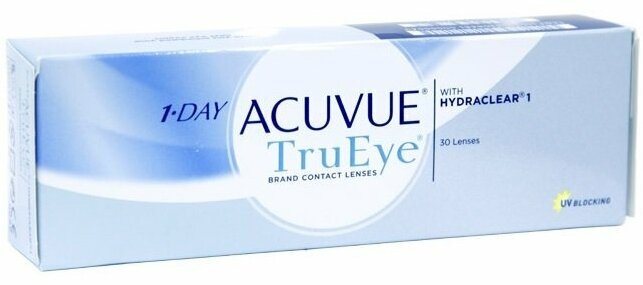 1-Day Acuvue TruEye 30 линз В упаковке 30 штук Оптическая сила 4 Радиус кривизны 9