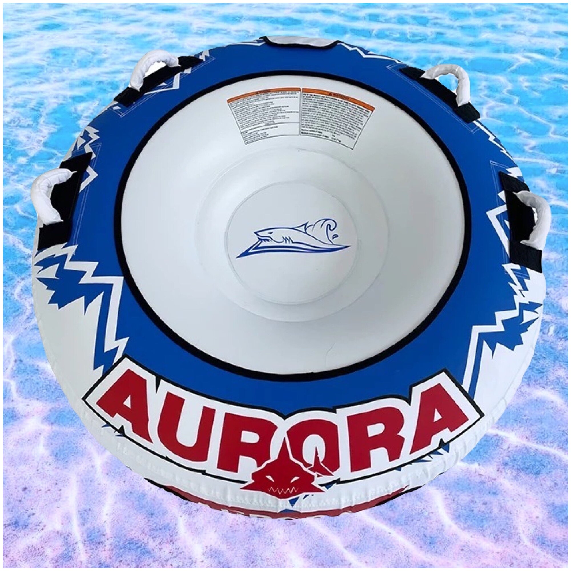 Баллон буксируемый одноместный водная ватрушка для буксировки за катером на воде Aurora.