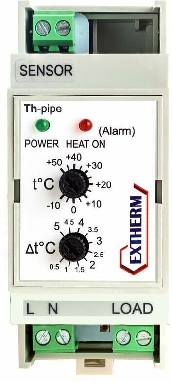 Термостат для управления системой электрообогрева на трубопроводах/резервуарах с настраиваемым гистерезисом EXTHERM Th-pipe