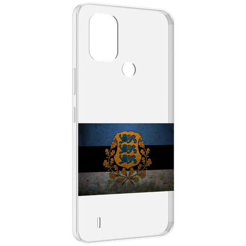 Чехол MyPads герб флаг эстонии-1 для Nokia C31 задняя-панель-накладка-бампер