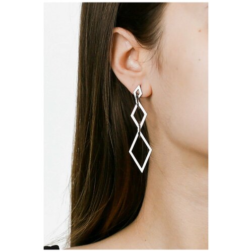 Серьги пусеты MASTERSKAYA SKOKOVAYANA ACCESSORIES, серебряный