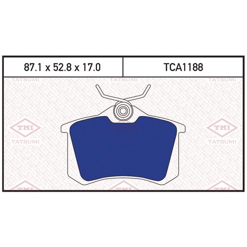 Колодки тормозные дисковые зад TMI TATSUMI TCA1188 1798₽