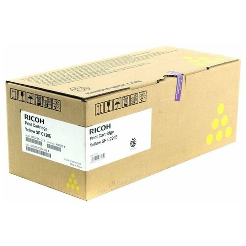 Ricoh Тонер-картридж оригинальный Ricoh 407643 SPC220E-Y желтый 2.3K type spc220e 407645 406053 cactus совместимый голубой тонер картридж для ricoh aficio sp c220 c