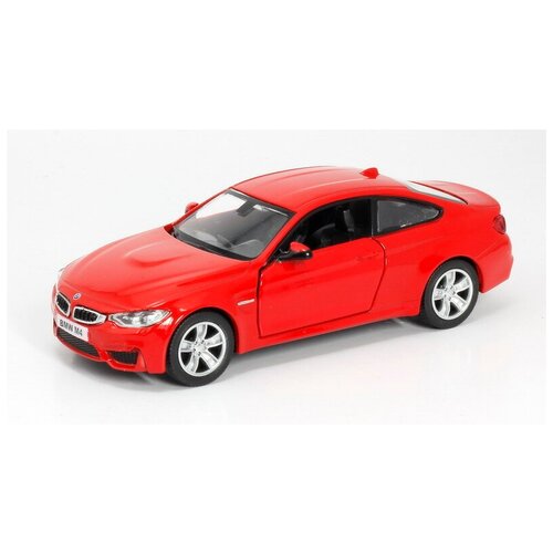 Машинка металлическая RMZ City 1:36 BMW M4 COUPE with Strip инерционная, 2 цвета (золотистая/красная), 12,60х4,83х3,57 см - Uni-Fortune [554035GLD] машинка металлическая rmz city 1 64 rmz city яйцо сюрприз 9 моделей в коллекции в дисплее 36 шт