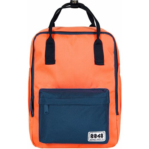 фото Рюкзак / 8848 / 003-008-030 рюкзак-сумка 33х14х23 см / оранжево-тёмно-синий