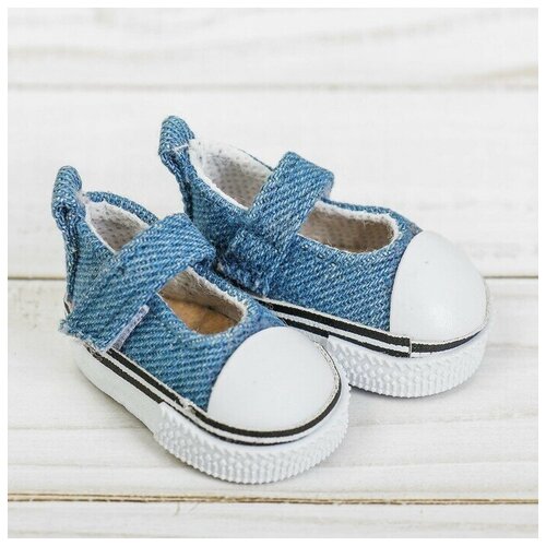 Полукеды для кукол длина подошвы 5 см цвет джинса 850₽
