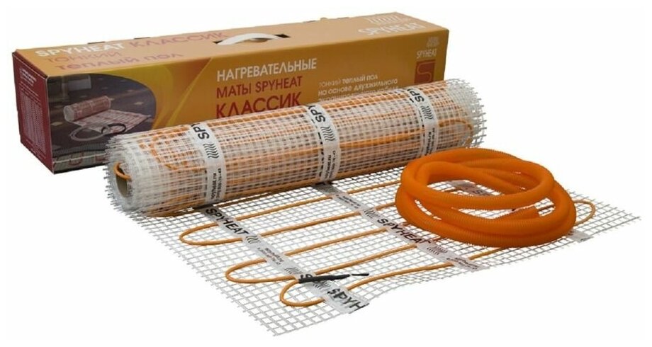 Мат нагревательный Spyheat Классик SHMD-8-2100 14м2 2100Вт белый/оранжевый