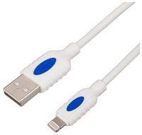 Кабель Viptek X25 USB - Lightning 1 м белый/синий