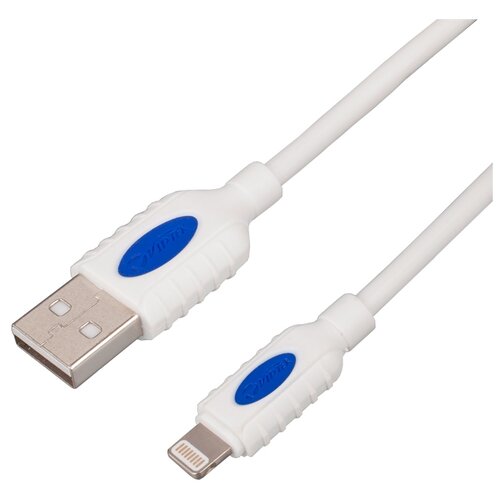 фото Кабель Viptek X25 USB - Lightning 1 м белый/синий