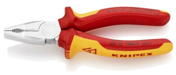 Пассатижи Knipex 0106160, особо мощные, хромированные 160 mm