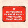 Табличка Не отвлекайся на всякий вздор - только работа, только хардкор, 30х20 см, УФ-печать, ПВХ - изображение