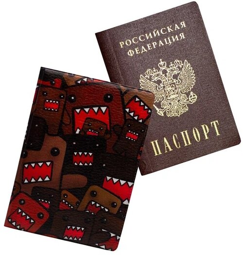 Обложка для паспорта , бордовый, красный