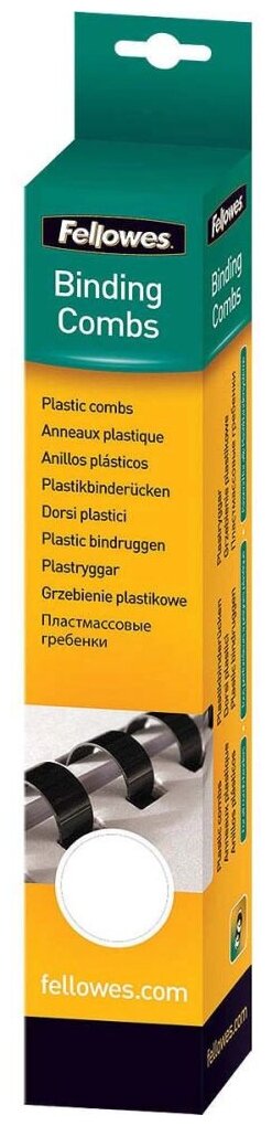 Пружины для переплета пластиковые Fellowes d=12мм 56-80лист A4 белый (25шт) CRC-53312 (FS-53312)