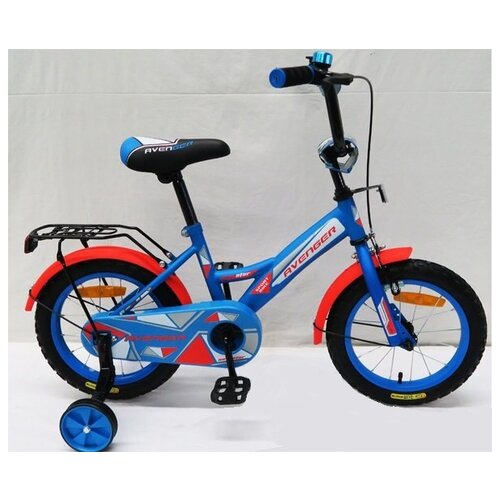 Велосипед 12 AVENGER NEW STAR голубой/красный/неоновый