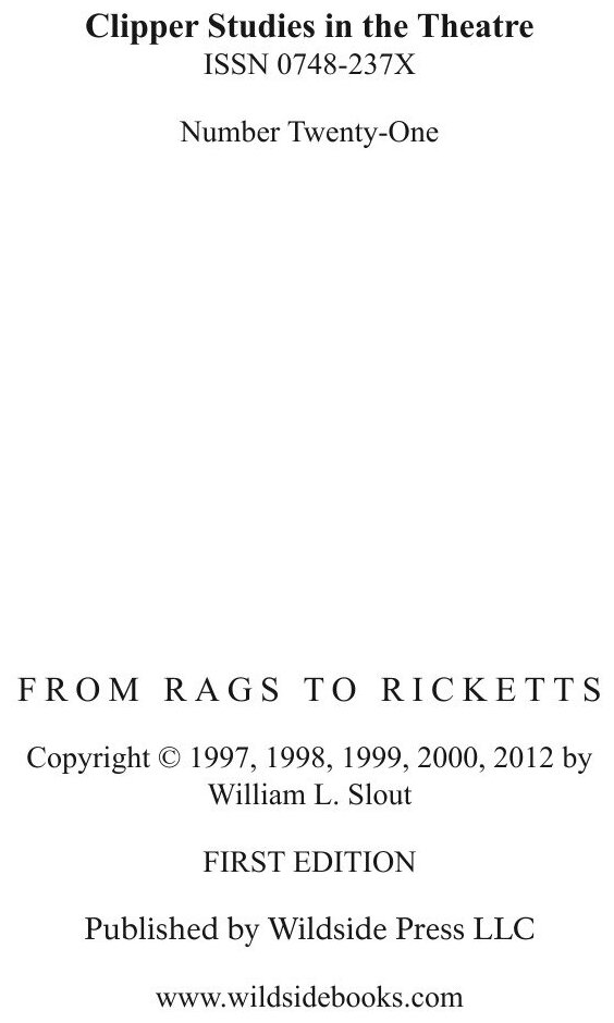 From Rags to Ricketts and Other Essays on Circus History - фото №5