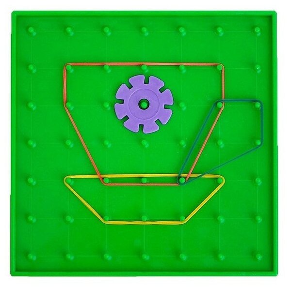Геоборд Математический планшет: весeлые картинки с инструкцией по схемам, цвета микс, по методике Монтессори