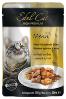 Корм для кошек Edel Cat Пауч с Курицей и Уткой в желе (0.1 кг) 1 шт. 0.1 кг 1