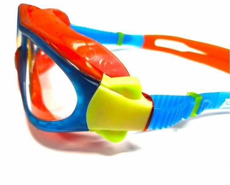 Очки для плавания Zoggs Phantom Kids Mask, синий с красным (306550) - фото №3