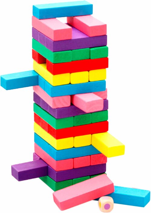 Детская развивающая игра падающая башня 