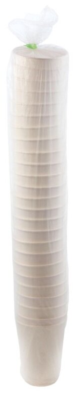Стакан одноразовый бум 2-сл. d-90мм 300мл белый комус (25шт/уп) - фотография № 5