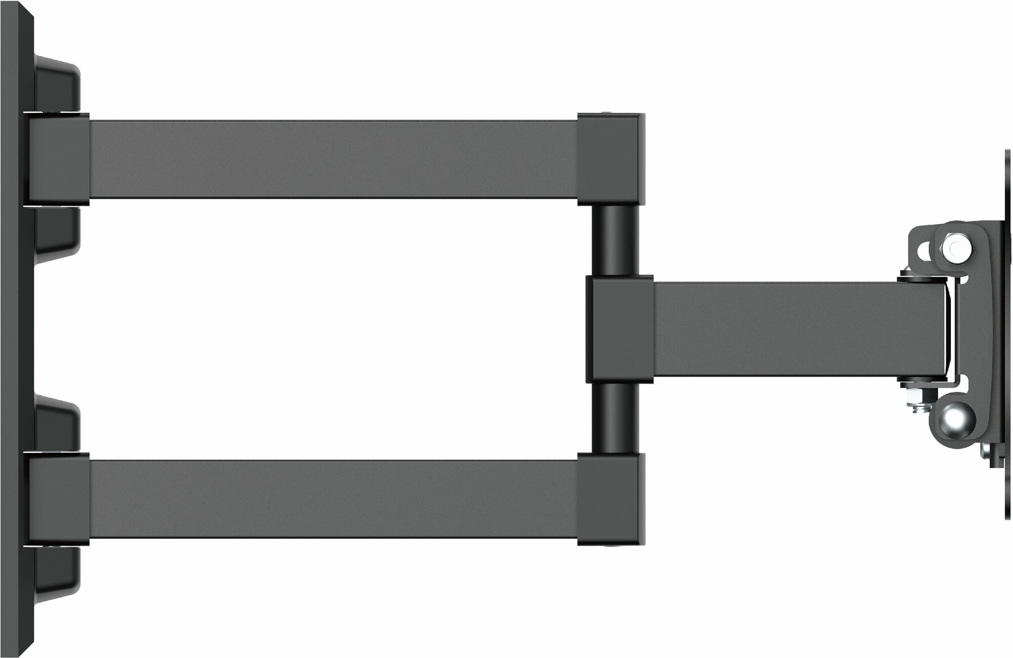 Кронейн для телевизора на стену наклонно-поворотный с диагональю 13"-27" UniTeki FM1617 черный