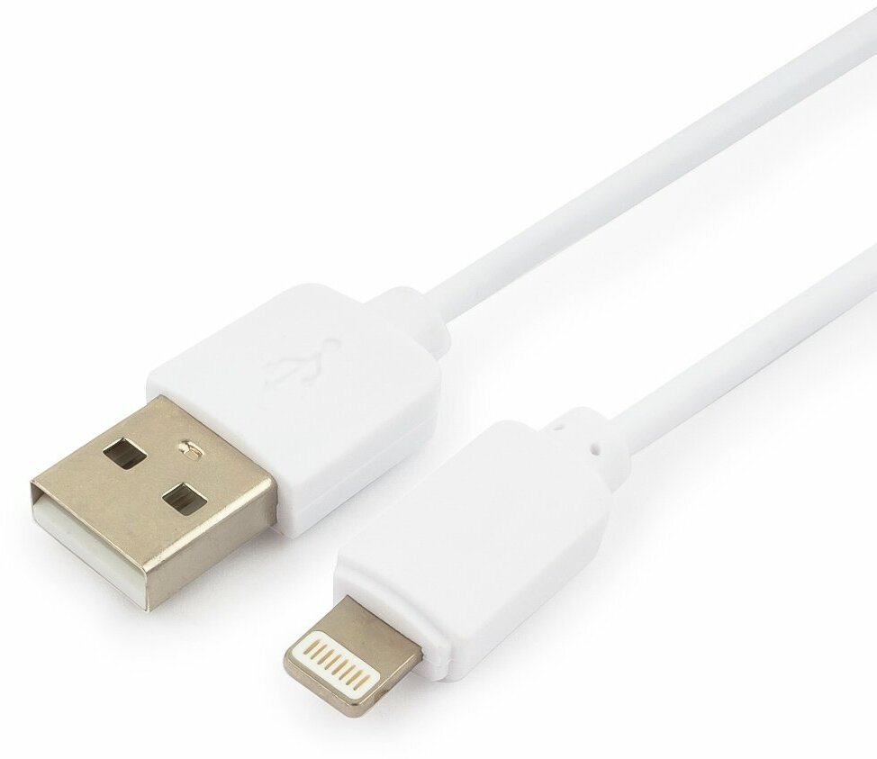 Кабель USB2.0 Am Lightning Гарнизон GCC-USB2-AP2-1M-W, белый - 1 метр