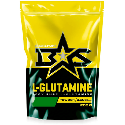 Л-Глутамин порошок Binasport L-GLUTAMINE (Глютамин) 200 г с натуральным вкусом vplab l glutamine