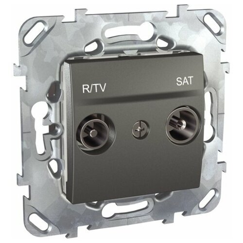 UNICA TOP розетка R-TV/SAT, проходная, графит, SCHNEIDER ELECTRIC MGU545612ZD (1 шт.)