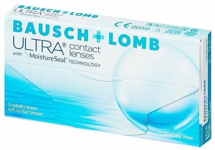 Контактные линзы Bausch & Lomb Ultra, 3 шт., R 8,5, D -9