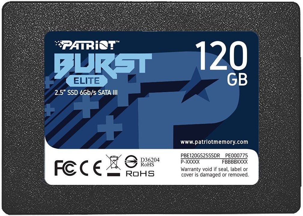 Твердотельный накопитель Patriot Memory Burst Elite 120Gb PBE120GS25SSDR