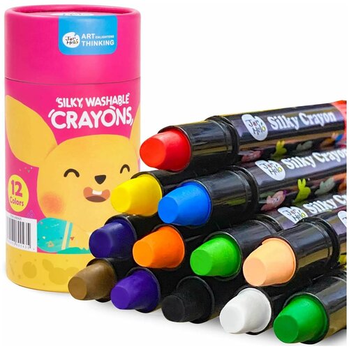 Мелки для малышей из 12 цветов Jar Melo Jumbo Crayons