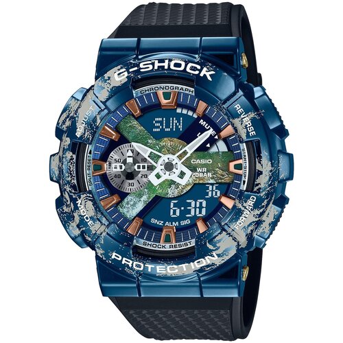 Наручные часы CASIO G-Shock, мультиколор, голубой наручные часы casio g shock g shock gm 2100bb 1a черный