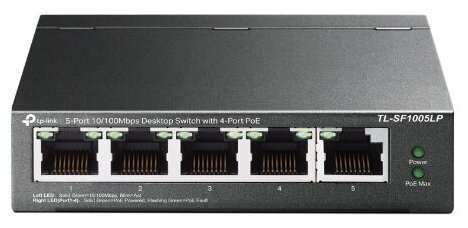 Коммутатор TP-Link TL-SF1005LP 5x100Mb 4PoE неуправляемый