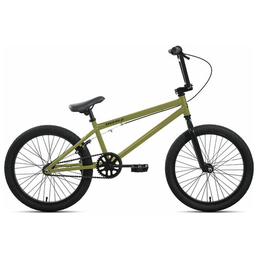 Велосипед 20 FORWARD BMX ZIGZAG GO (1-ск.) 2022 хаки/черный велосипед forward raptor 27 5 1 0 2021 велосипед forward raptor 27 5 1 0 27 5 18 ск 16 черный красный rbkw1f17e002