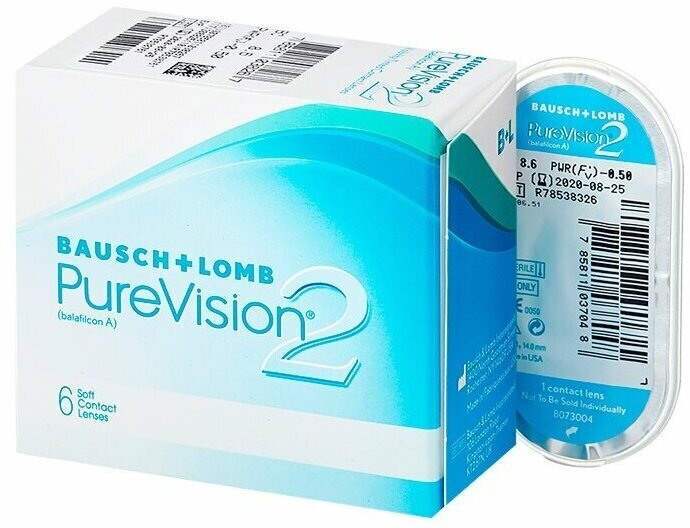 Контактные линзы Bausch & Lomb PureVision 2 HD 6 шт.