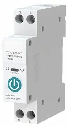 фото Умный смарт-выключатель TUYA с Wi-Fi на DIN-рейку 25А 1P+N (Д)