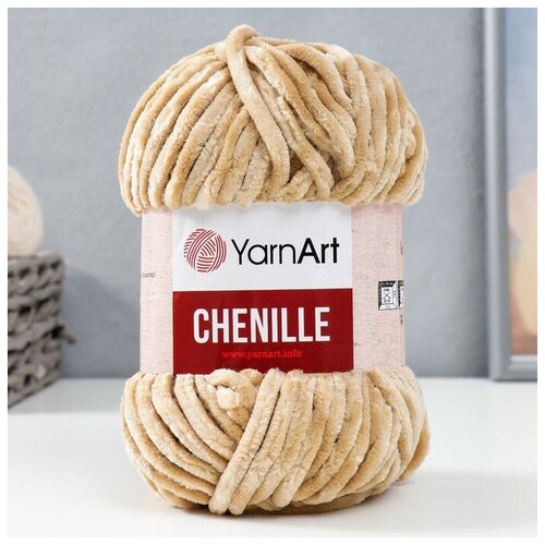 Пряжа Chenille 100% микрополиэстер 90м/100гр (547 бежевый)