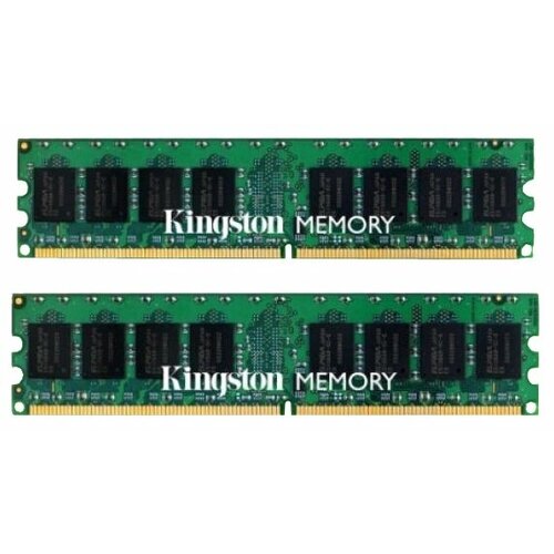 Оперативная память Kingston 4 ГБ (2 ГБ x 2 шт.) DDR2 800 МГц DIMM CL6 KVR800D2N6K2/4G оперативная память lenovo 2 гб 1 гб x 2 шт ddr2 800 мгц dimm cl6 49y3686