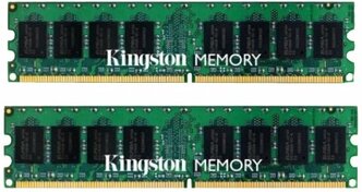 Оперативная память Kingston 4 ГБ (2 ГБ x 2) DDR2 800 МГц DIMM CL6 KVR800D2N6K2/4G