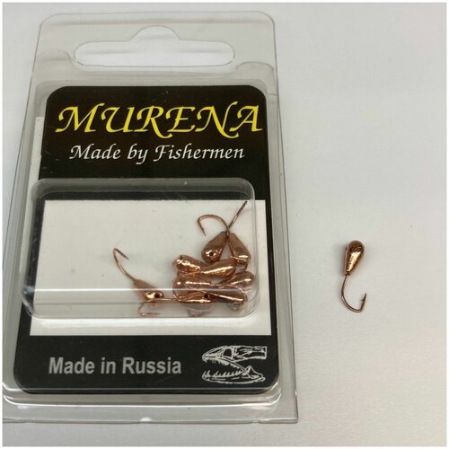 фото Мормышка капля с отверстием d-3 медный murena