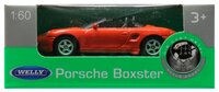 Легковой автомобиль Welly Porsche Boxster (52040W) 1:60 красный