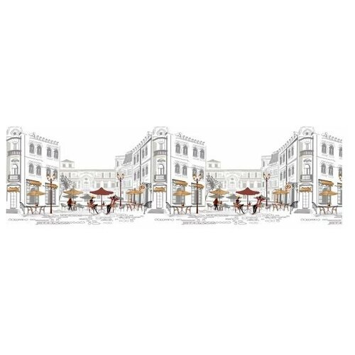 Фартук кухонный STELLA Уличное кафе 600*3000*1,5 мм