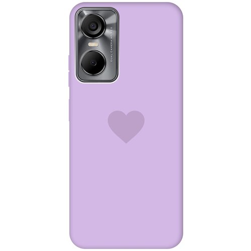 Силиконовый чехол на Tecno Pop 6 Pro, Техно Поп 6 Про Silky Touch Premium с принтом Heart сиреневый силиконовый чехол на tecno pop 6 pro техно поп 6 про silky touch premium с принтом brain plus heart w зеленый